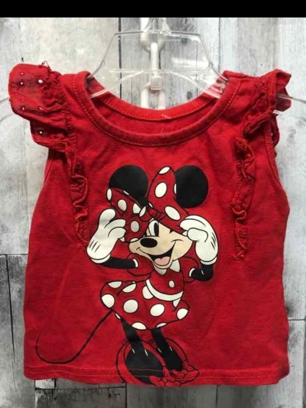Disney Minnie Mouse Red Polka Dot Tank Top-2T- EUC